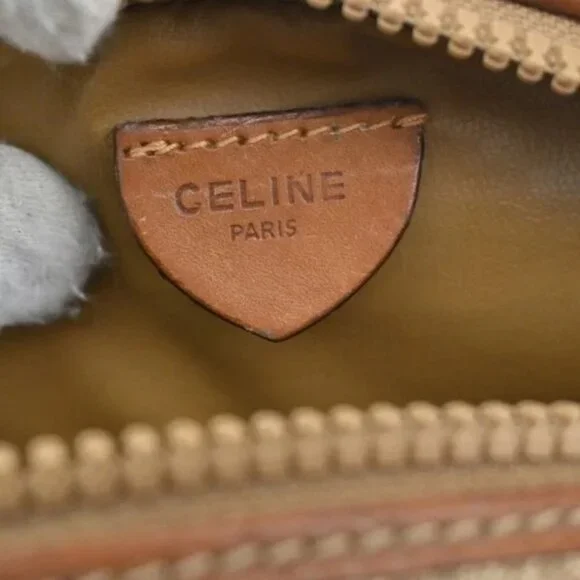 CELINE Logo Macadam Pattern Shoulder Bag PVC Leather Brown GHW Italy 62KB844 - Picture 13 of 14